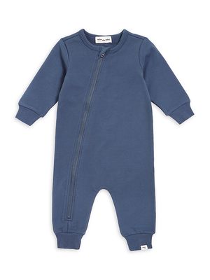 Baby Boy's Basic Home Coverall - Dusty Blue - Size 3 Months - Dusty Blue - Size 3 Months