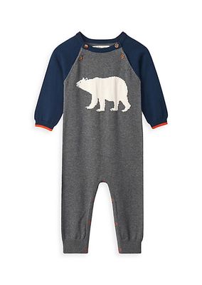 Baby Boy's Bear Cub Sweater Coveralls