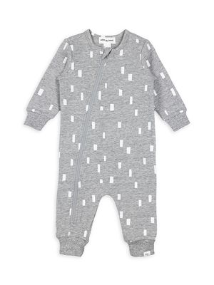 Baby Boy's Block Geometric Coverall - Grey - Size 3 Months - Grey - Size 3 Months