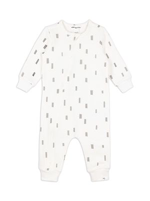 Baby Boy's Block-Print Romper - Off White - Size 3 Months - Off White - Size 3 Months