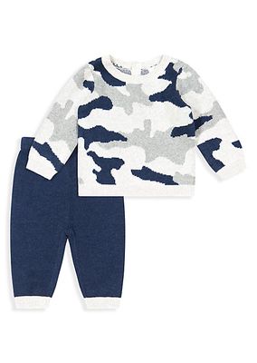 Baby Boy's Camouflage Sweater & Pants Set