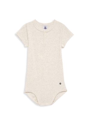 Baby Boy's Cotton Short-Sleeve Bodysuit - Oatmeal - Size 18 Months - Oatmeal - Size 18 Months