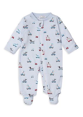 Baby Boy's Dog-Print Cotton Footie