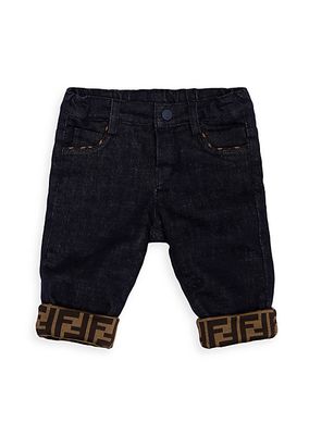 Baby Boy's FF Logo Cuff Jeans