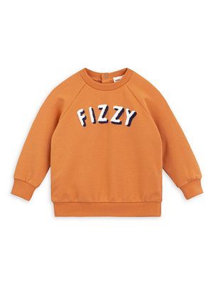 Baby Boy's Fizzy Chenille Print Crewneck Sweatshirt - Orange - Size 3 Months