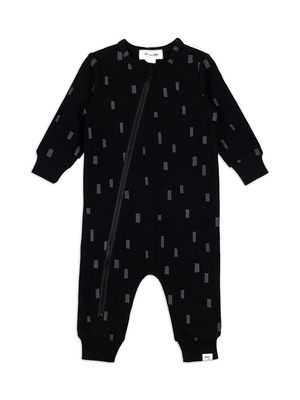 Baby Boy's Geometric Coverall - Black - Size 3 Months - Black - Size 3 Months