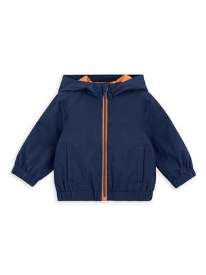 Baby Boy's Hooded Rain Jacket - Navy - Size 12 Months - Navy - Size 12 Months