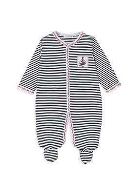 Baby Boy's Knit Striped Footie