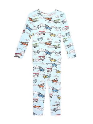 Baby Boy's,Little Boy's & Boy's 2-Piece Flyer Long Sleeve Pajama Set - Light Pastel Blue - Size 6 Months - Light Pastel Blue - Size 6 Months