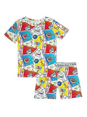 Baby Boy's, Little Boy's & Boy's Comic Hero T-Shirt & Shorts Pajama Set - Comic Hero - Size 12 - Comic Hero - Size 12