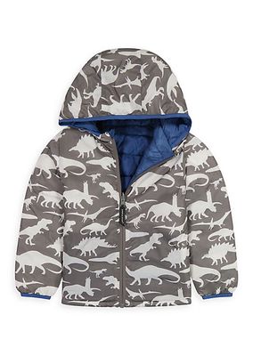 Baby Boy's, Little Boy's & Boys Dinosaur Reversible Puffer Jacket