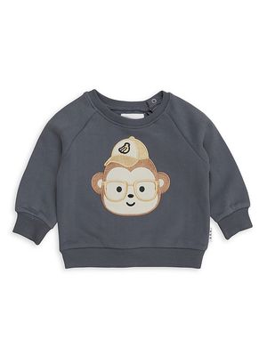 Baby Boy's, Little Boy's & Boy's Monkey Sweatshirt - Ink - Size 3 Months - Ink - Size 3 Months
