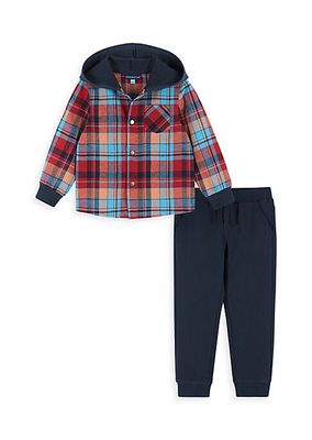Baby Boy's, Little Boy's & Boy's Plaid Shirt & Pants Set