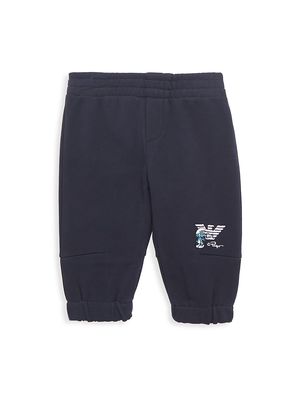 Baby Boy's Logo Smurf Jogger Sweatpants - Navy - Size 12 Months