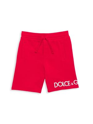 Baby Boy's Logo Sweat Shorts - Red - Size 3 Months - Red - Size 3 Months