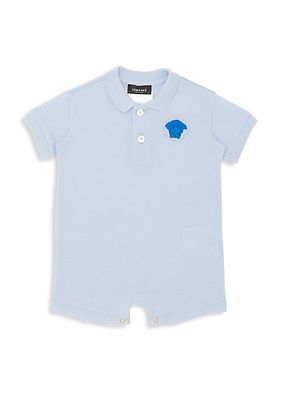 Baby Boy's Medusa Embroidered Polo Romper