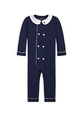Baby Boy's Organic Cotton Double-Breasted Coverall