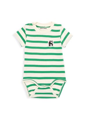 Baby Boy's Panther Striped Bodysuit - Green - Size Newborn - Green - Size Newborn