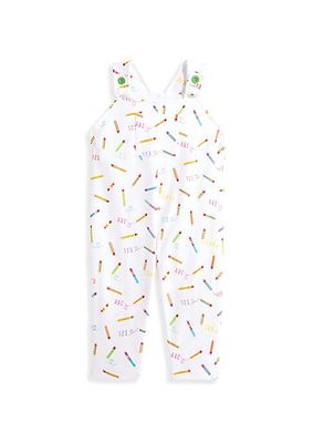 Baby Boy's Pencil Print Overalls