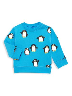 Baby Boy's Penguin Cotton Sweater - Blue - Size 3 Months