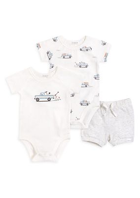 Baby Boy's Pick-Up Trunk Bodysuit & Shorts 3-Piece Set