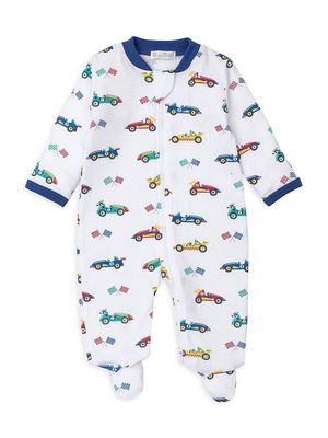 Baby Boy's Racecar Print Footie - Size Newborn