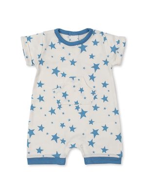 Baby Boy's Star Romper - Blue - Size Newborn - Blue - Size Newborn