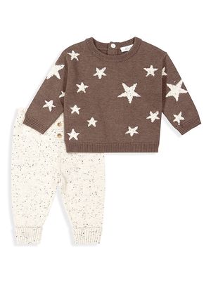 Baby Boy's Star Sweater & Pants Set - Rust - Size 3 Months - Rust - Size 3 Months