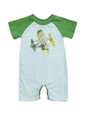 Baby Boy's Take Flight Romper - Green - Size Newborn