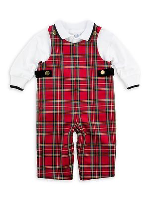 Baby Boy's Tartan Plaid Coveralls - Red - Size 6 Months - Red - Size 6 Months