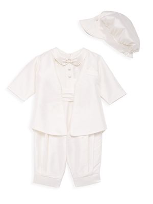 Baby Boy's Three-Piece Organza Formalwear Set - Ivory - Size 6 Months