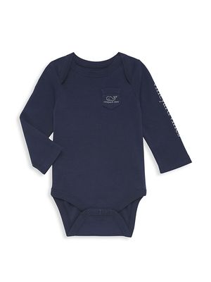 Baby Boy's Whale Bodysuit - Blue Blazer - Size Newborn - Blue Blazer - Size Newborn