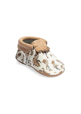 Baby Boy's Woody City Leather Rubber Sole Moccasins