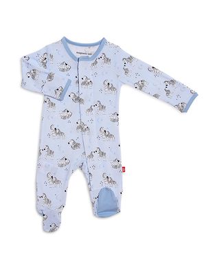Baby Boy's Zbest Time Modal Magnetic Footie - Blue - Size 6 Months - Blue - Size 6 Months
