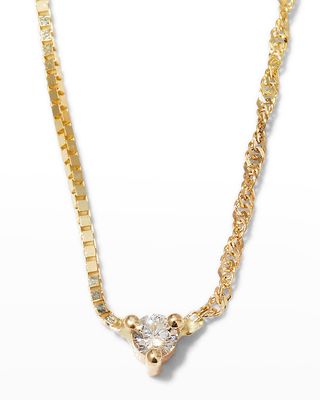 Baby Diamond Contrast Chain Necklace