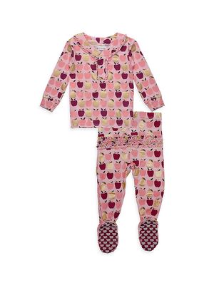 Baby Girl's 2-Piece Appleton Ruffled Pajama Set - Size 9 Months