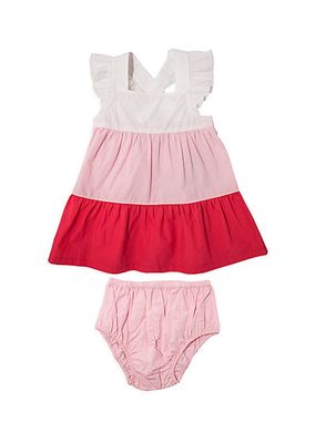 Baby Girl's 2-Piece Citra Colorblock Dress & Bloomers Set