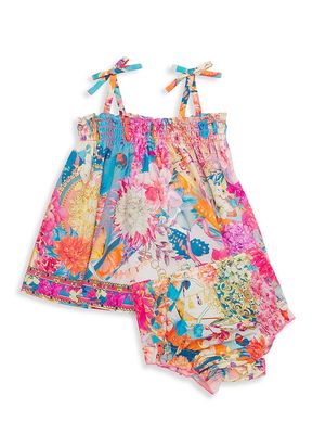 Baby Girl's 2-Piece Dress & Bloomers Set - Floral Multi - Size 3 Months - Floral Multi - Size 3 Months