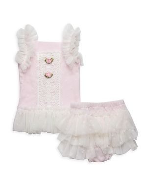 Baby Girl's 2-Piece Grace Top & Bloomers Set - Pink - Size Newborn - Pink - Size Newborn