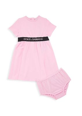 Baby Girl's 2-Piece Logo Dress & Bloomers Set