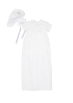 Baby Girl's 3-Piece Convertible Christening Gown, Romper & Bonnet