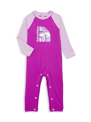 Baby Girl's Amphibious One-Piece Swimsuit - Lupine - Size 3 Months - Lupine - Size 3 Months