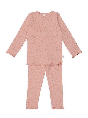Baby Girl's & Little Girl's 2-Piece Rose Print Lounge Set - Pink - Size 10 - Pink - Size 10