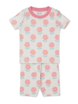 Baby Girl's & Little Girl's 2-Piece Short Floral Pajama Set - Size 12 Months - Size 12 Months