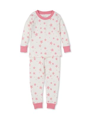 Baby Girl's & Little Girl's 2-Piece Snug Star Pajamas - Pink - Size 12 Months - Pink - Size 12 Months
