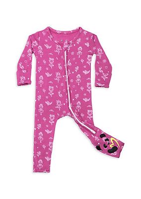 Baby Girl's & Little Girl's Ballerina Print Convertible Footie