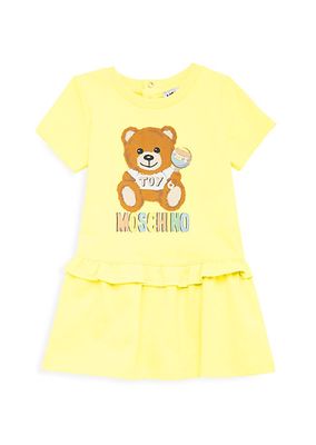 Baby Girl's & Little Girl's Bear Rattle Print Dress