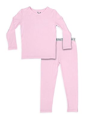 Baby Girl's & Little Girl's Blush Long-Sleeve Shirt & Pants Pajama Set