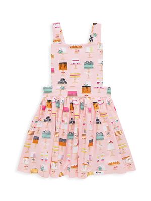 Baby Girl's & Little Girl's Cake Print Pinafore Dress - Birthday Cake - Size 3 Months