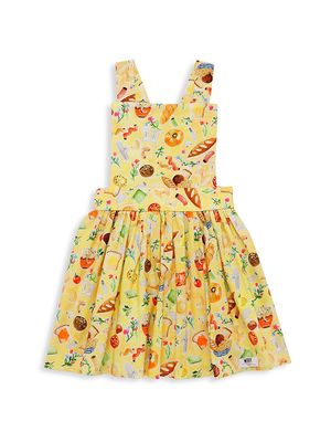 Baby Girl's & Little Girl's Carbo Load Pinafore Dress - Yellow - Size 3 Months - Yellow - Size 3 Months